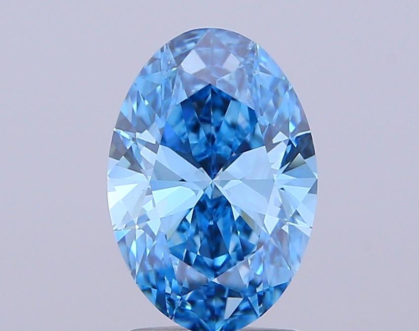 1.86 Ct. Fancy Vivid Blue Oval Lab Grown Diamond