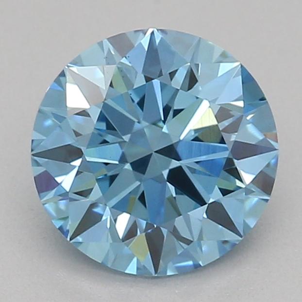 0.76 Ct. Fancy Vivid Blue Round Lab Grown Diamond