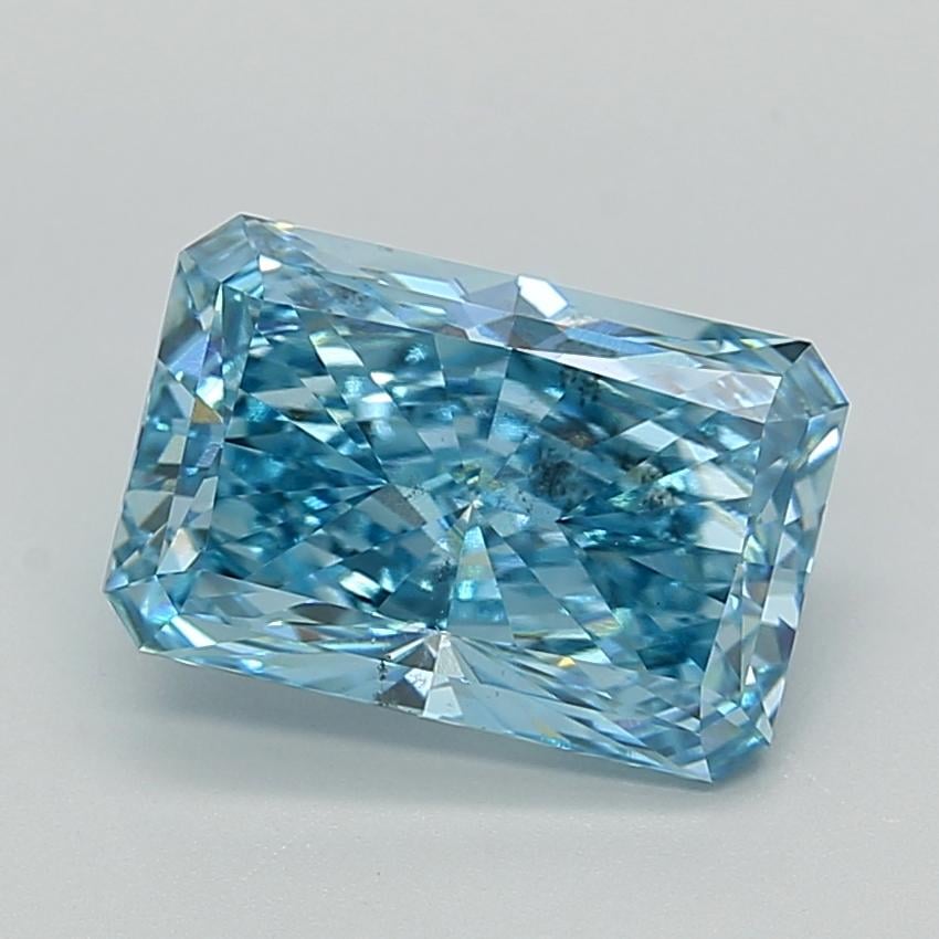 4.02 Ct. Fancy Vivid  Blue Radiant Lab Grown Diamond