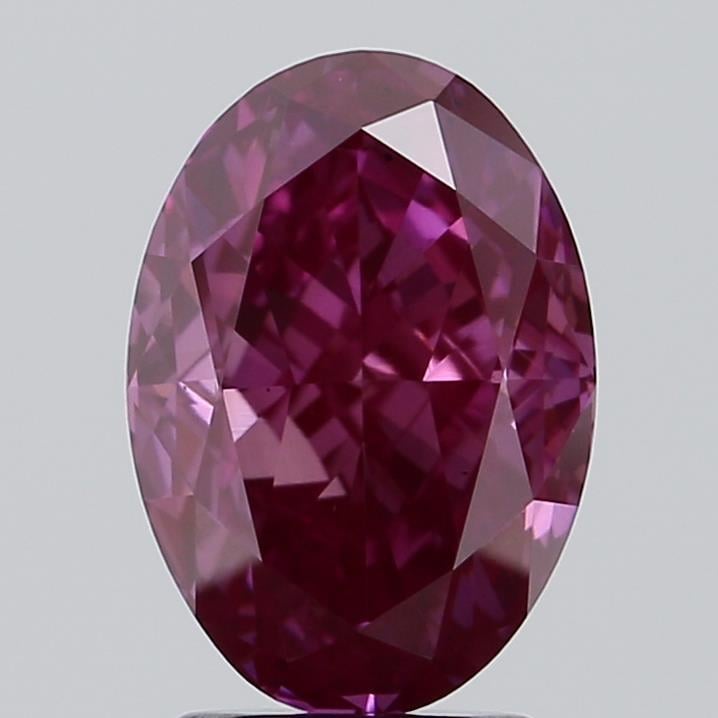 3.00 Ct. Fancy Deep Pink Oval Lab Grown Diamond