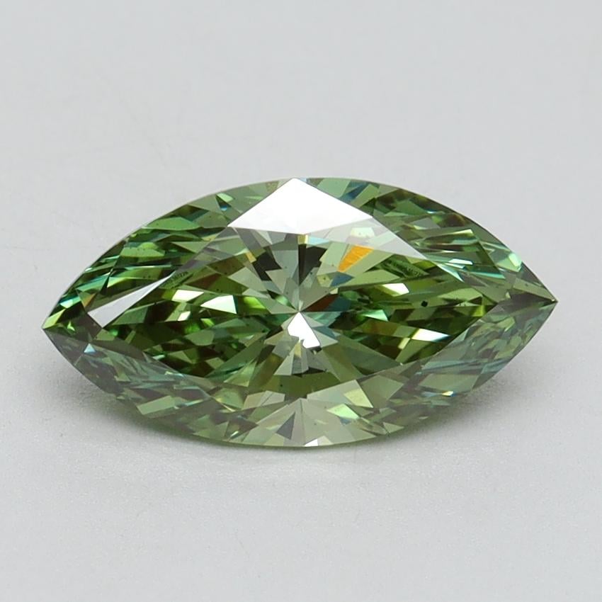 1.50 Ct. Fancy Vivid Green Marquise Lab Grown Diamond