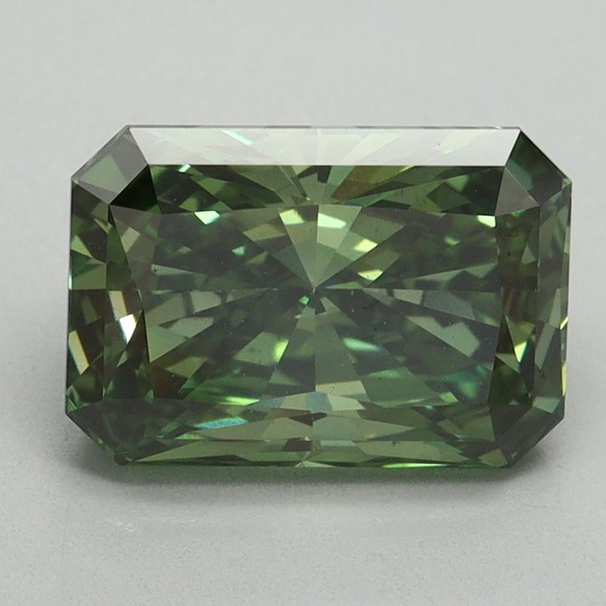 2.61 Ct. Fancy Vivid Pacific Green Radiant Lab Grown Diamond