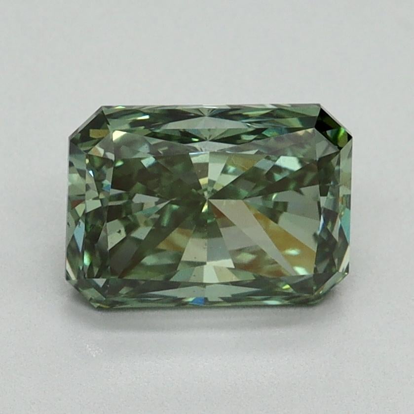 1.60 Ct. Fancy Vivid Green Radiant Lab Grown Diamond