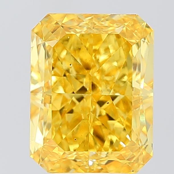 4.01 Ct. Fancy Vivid  Yellow Radiant Lab Grown Diamond