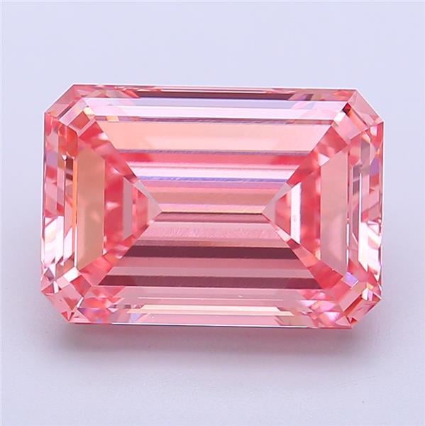 5.21 Ct. Fancy Vivid  Pink Emerald Lab Grown Diamond