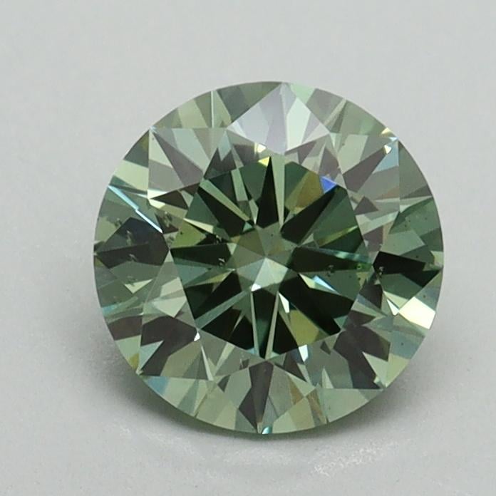 1.01 Ct. Fancy Vivid Pacific Green Round Lab Grown Diamond