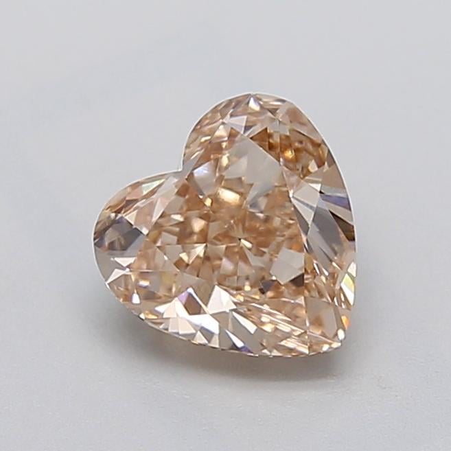 1.53 Ct. Fancy Light  Brown Heart Lab Grown Diamond