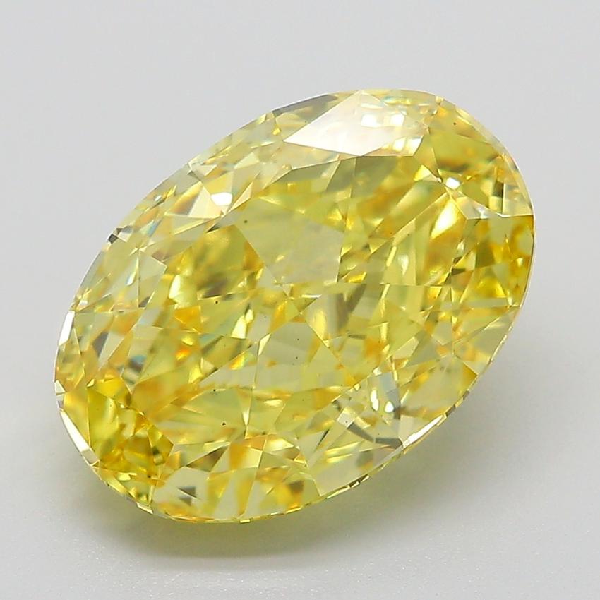 5.00 Ct. Fancy Vivid  Yellow Oval Lab Grown Diamond