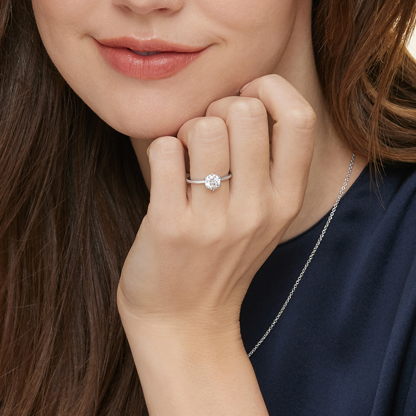18K White Gold Petite Esme 1.5mm Ring, large additional view 1