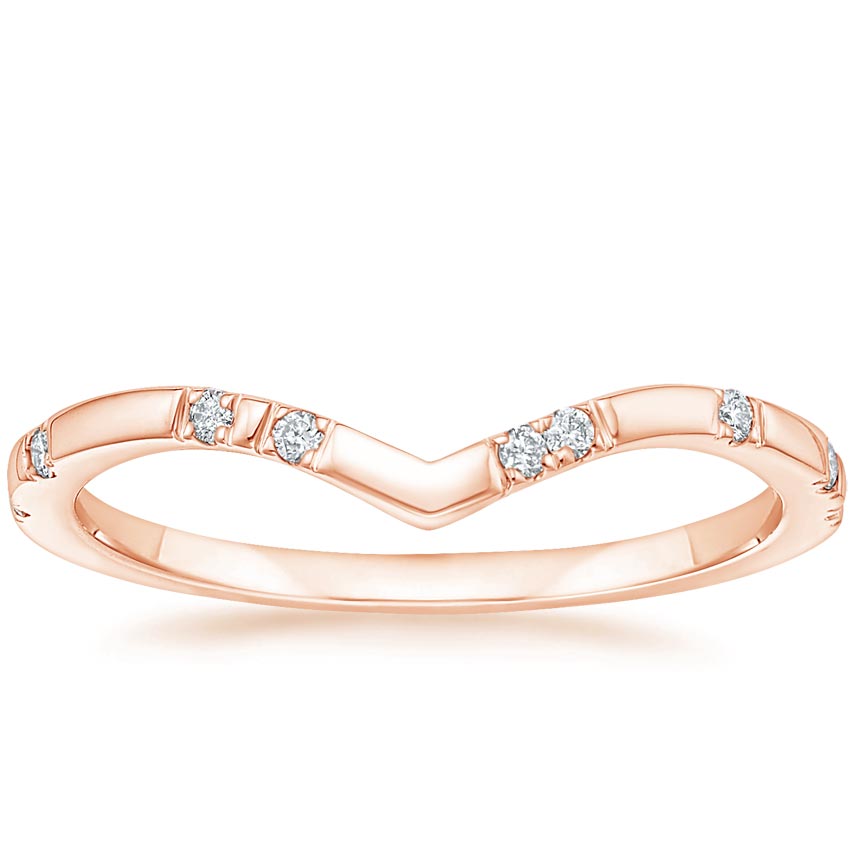 Rose gold diamond engagement ring with surprise diamond details