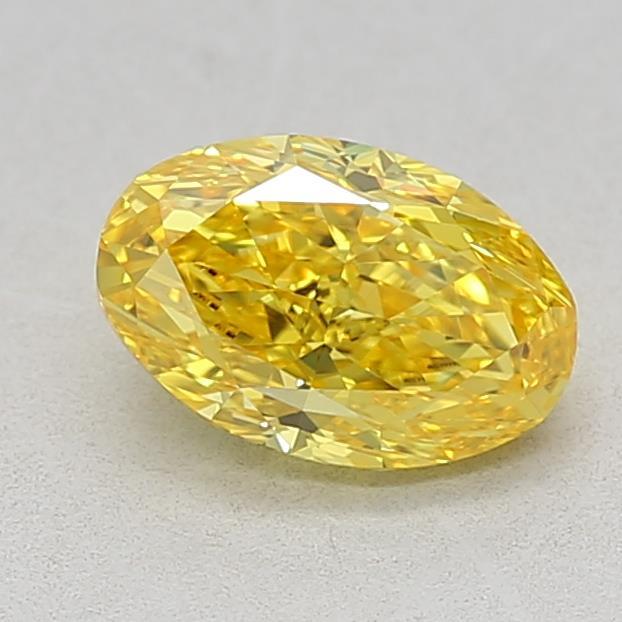 1.02 Ct. Fancy Vivid Yellow Oval Lab Grown Diamond
