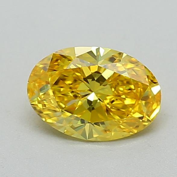 0.50 Ct. Fancy Vivid Yellow Oval Lab Grown Diamond