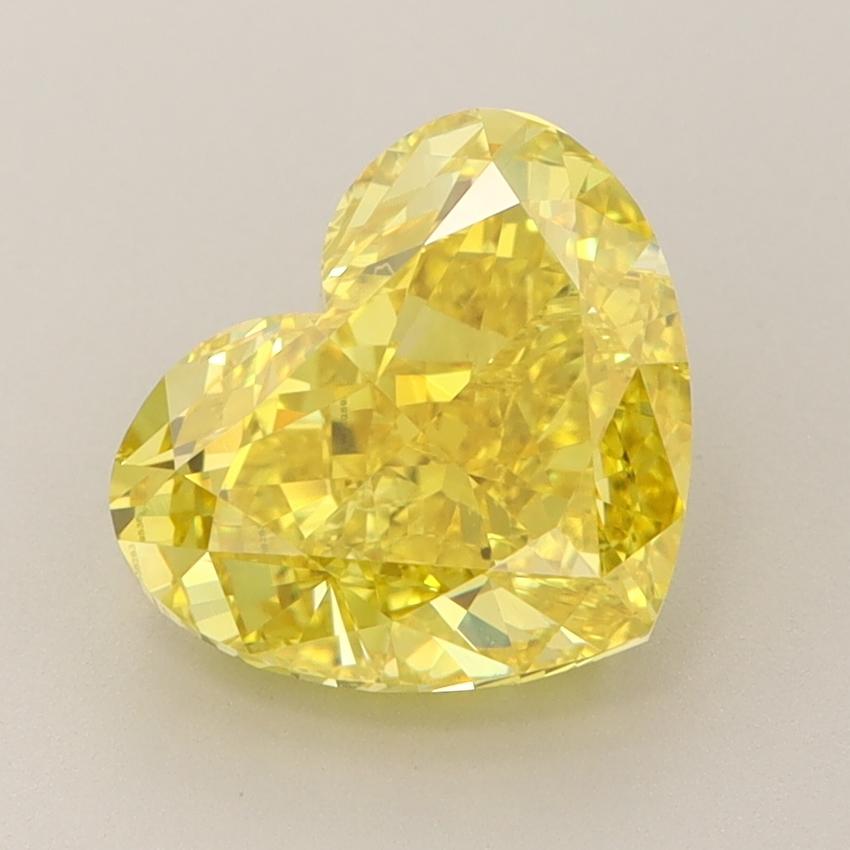 3.12 Ct. Fancy Vivid  Yellow Heart Lab Grown Diamond