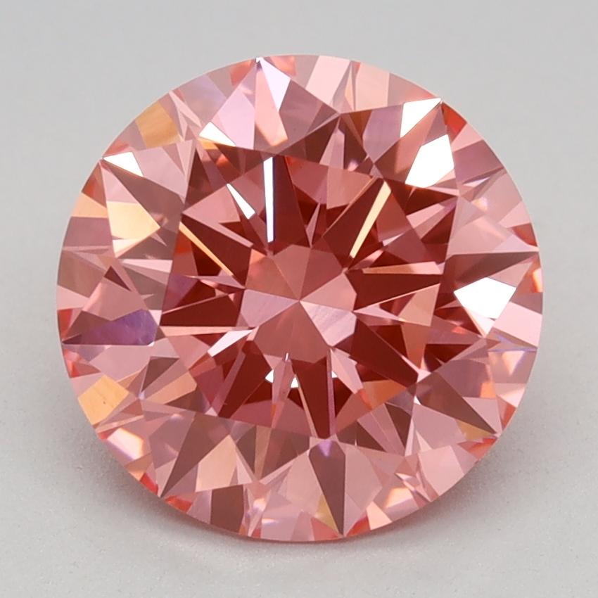 2.01 Ct. Fancy Vivid Pink Round Lab Grown Diamond