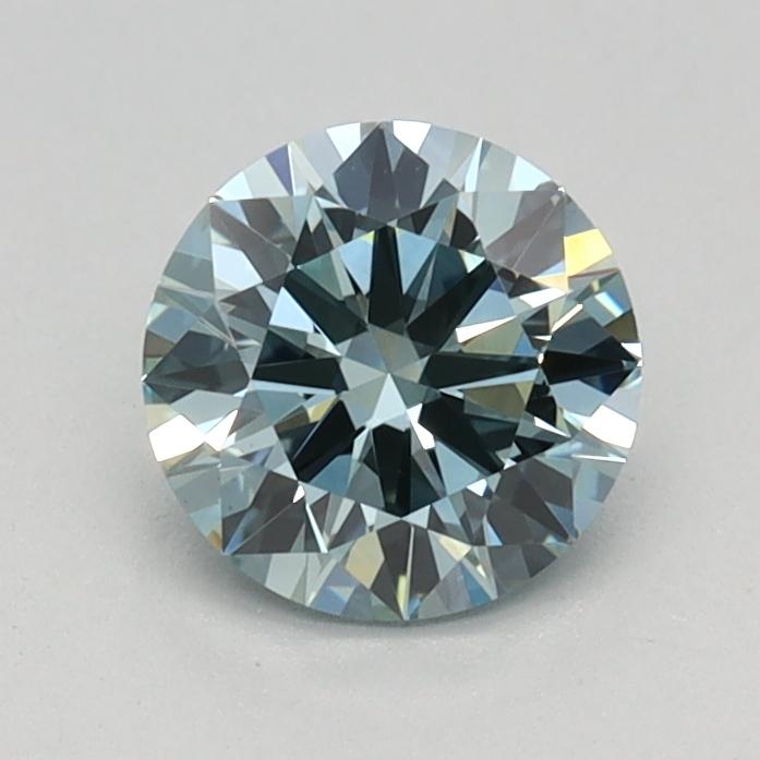0.71 Ct. Fancy Intense Blue Green Round Lab Grown Diamond