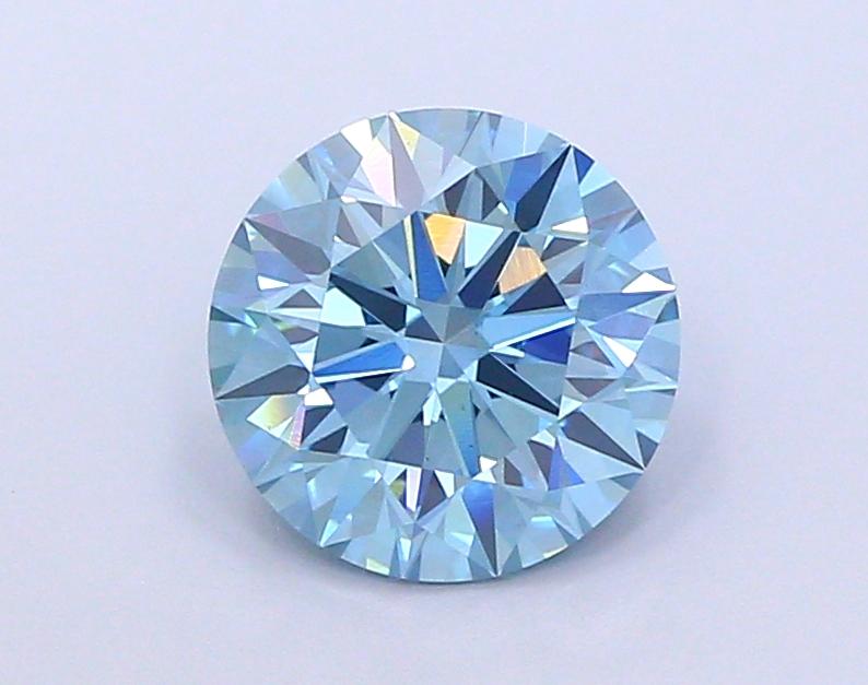 3.04 Ct. Fancy Vivid Blue Round Lab Grown Diamond
