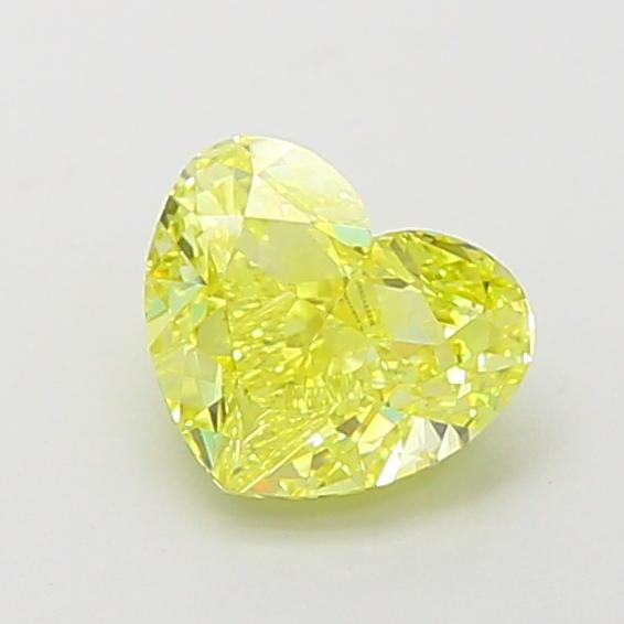 1.18 Ct. Fancy Vivid Yellow Heart Lab Grown Diamond