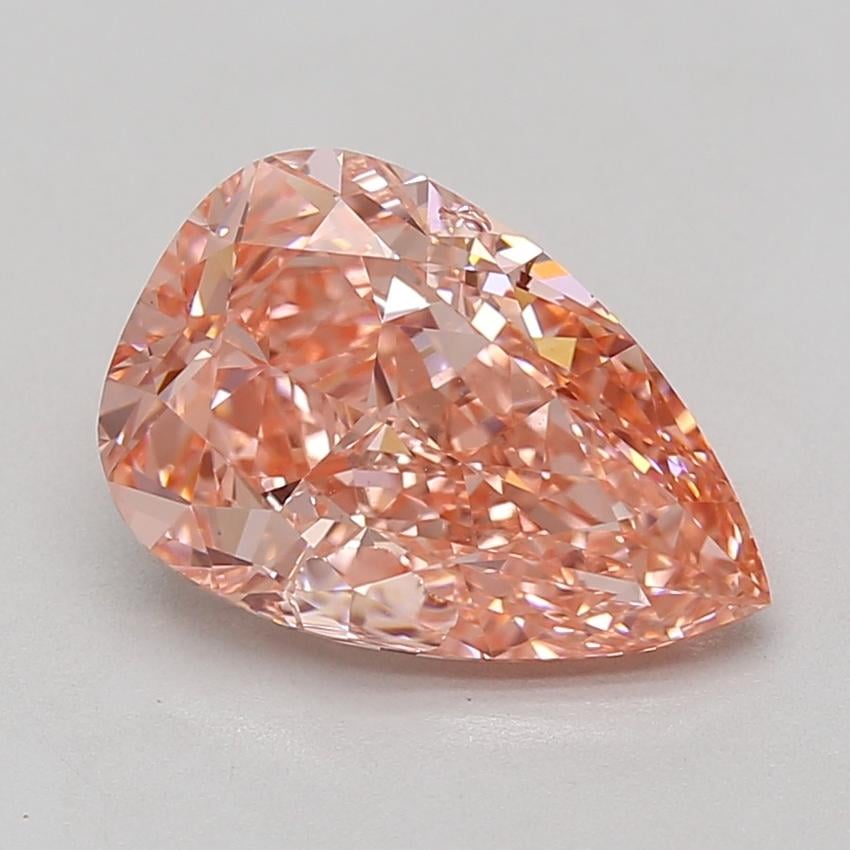 4.09 Ct. Fancy Vivid Pink Pear Lab Grown Diamond