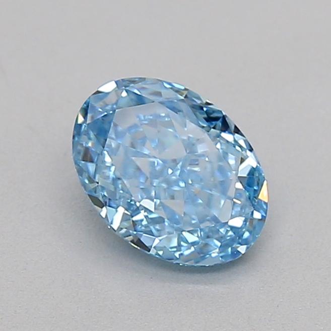 0.53 Ct. Fancy Vivid Blue Oval Lab Grown Diamond