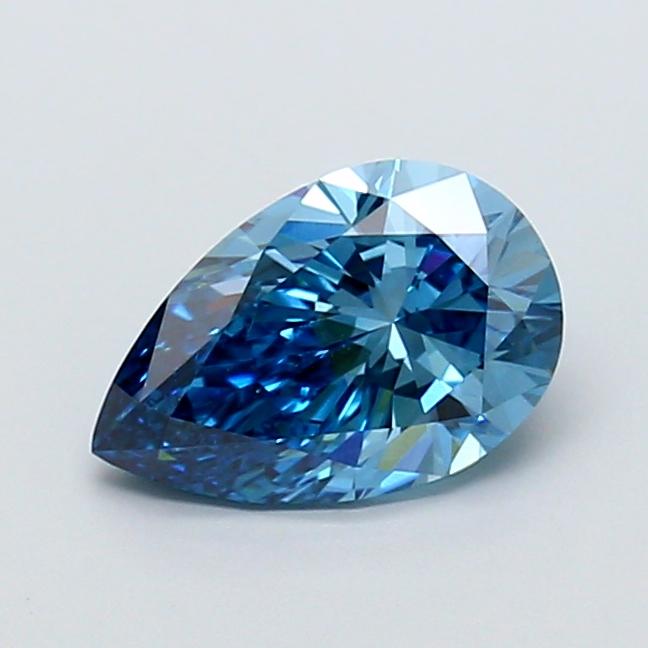 1.64 Ct. Fancy Vivid Blue Pear Lab Grown Diamond