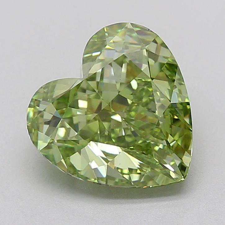 2.51 Ct. Fancy Vivid  Green Heart Lab Grown Diamond