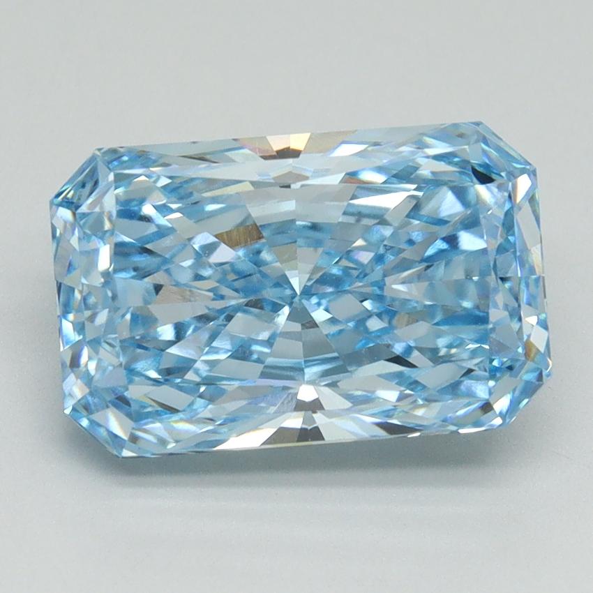 4.07 Ct. Fancy Vivid Blue Radiant Lab Grown Diamond