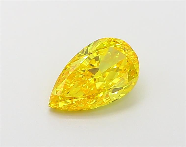 1.14 Ct. Fancy Vivid  Yellow Pear Lab Grown Diamond