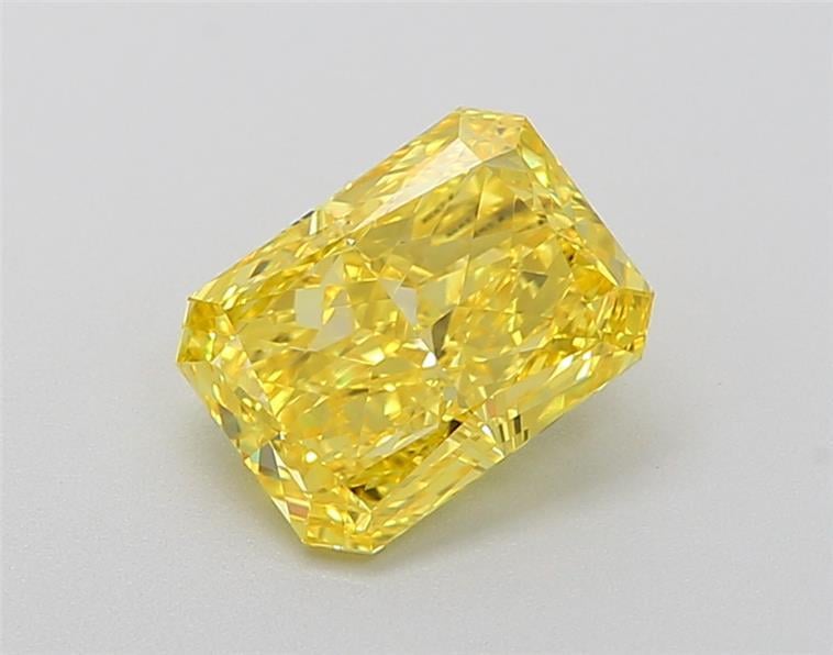 1.39 Ct. Fancy Vivid Yellow Radiant Lab Grown Diamond