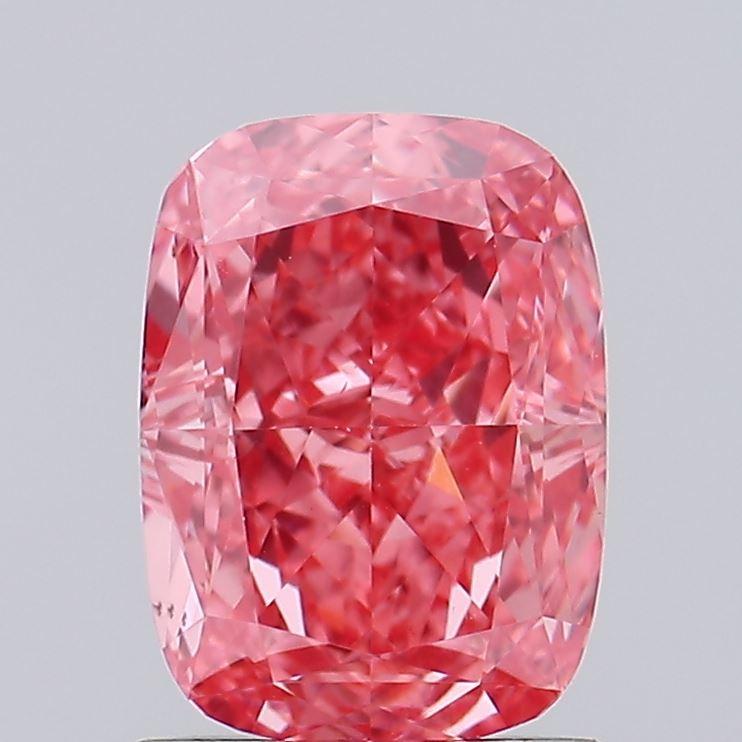 1.25 Ct. Fancy Vivid  Pink Cushion Lab Grown Diamond