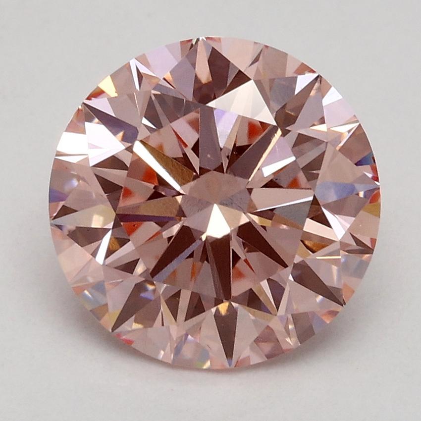2.16 Ct. Fancy Intense Pink Round Lab Grown Diamond