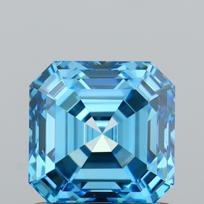 1.01 Ct. Fancy Vivid Blue Asscher Lab Grown Diamond