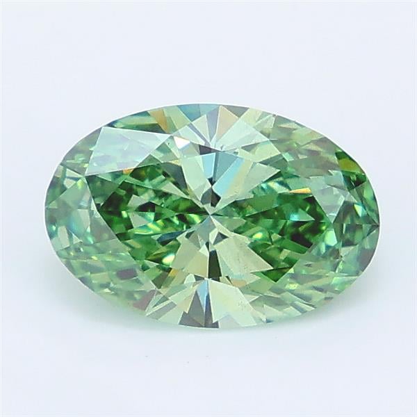 1.62 Ct. Fancy Vivid Green Oval Lab Grown Diamond