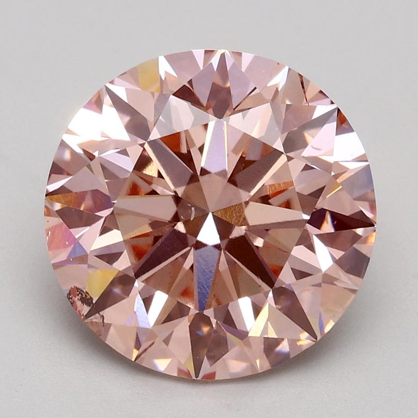 3.02 Ct. Fancy Intense Pink Round Lab Grown Diamond