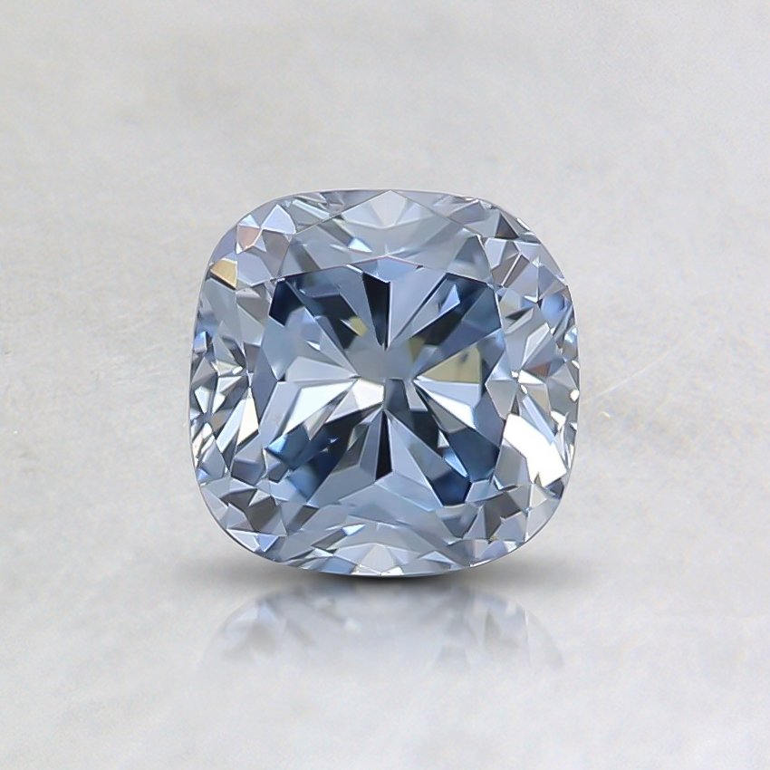 0.68 Ct. Fancy Vivid Blue Cushion Lab Grown Diamond