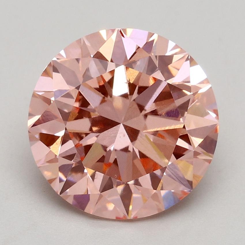 2.61 Ct. Fancy Intense Pink Round Lab Grown Diamond