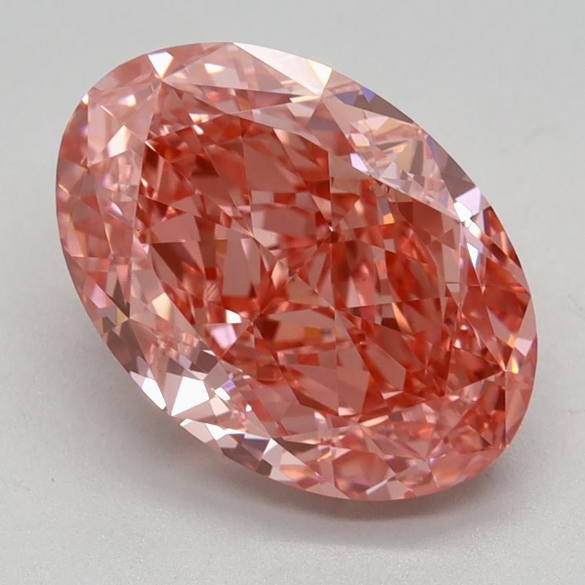 2.90 Ct. Fancy Vivid Pink Oval Lab Grown Diamond