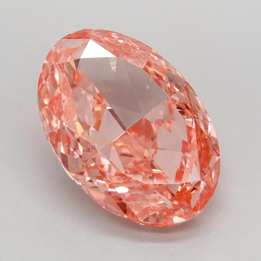 3.06 Ct. Fancy Vivid Pink Oval Lab Grown Diamond