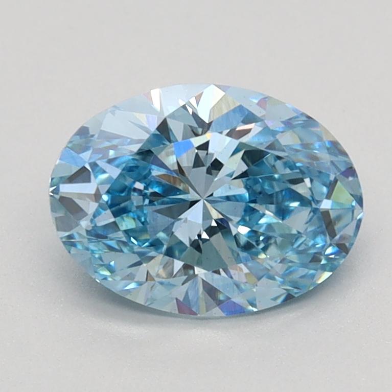 1.04 Ct. Fancy Vivid Blue Oval Lab Grown Diamond