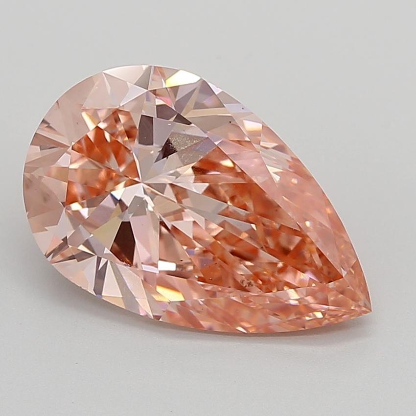 5.00 Ct. Fancy Vivid  Pink Pear Lab Grown Diamond