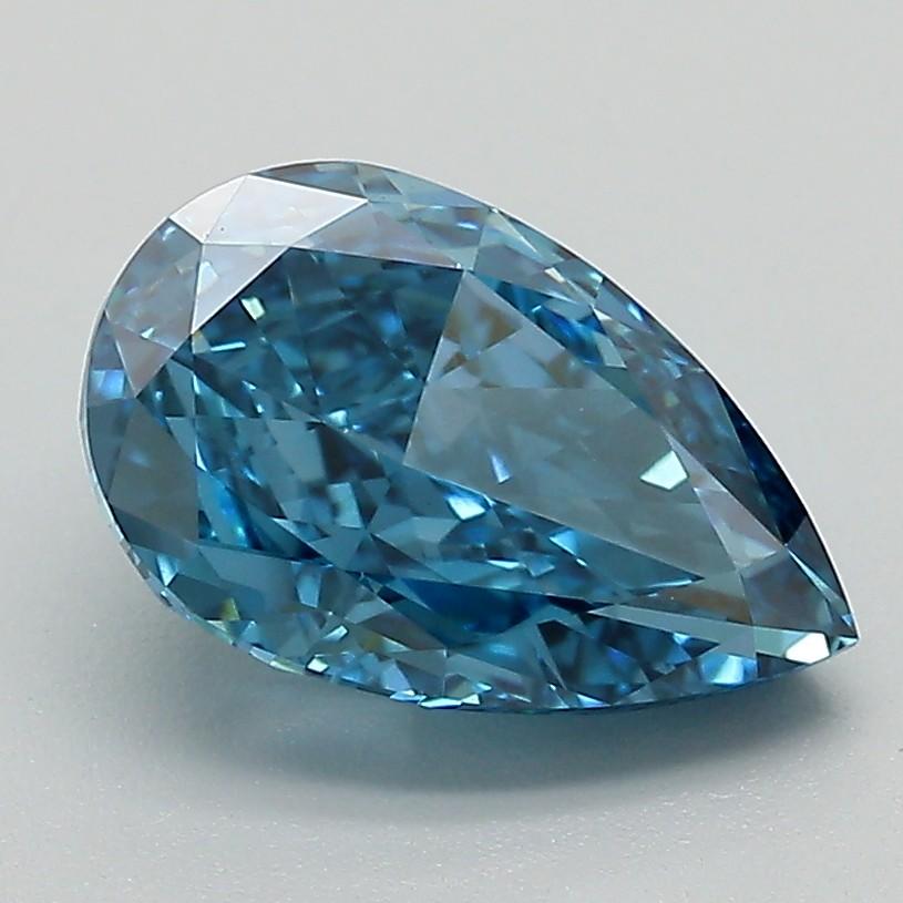 2.07 Ct. Fancy Vivid Blue Pear Lab Grown Diamond