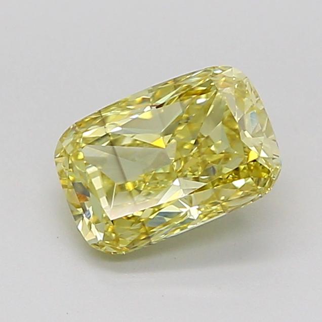 1.03 Ct. Fancy Intense Yellow Cushion Lab Grown Diamond