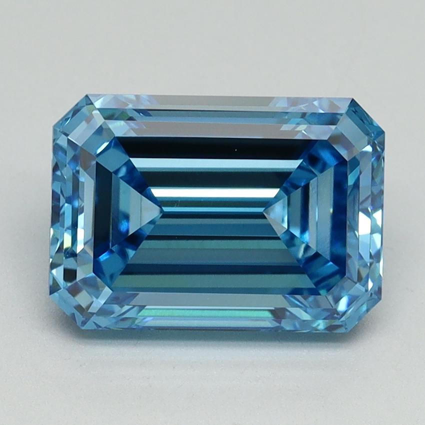 3.21 Ct. Fancy Vivid Blue Emerald Lab Grown Diamond