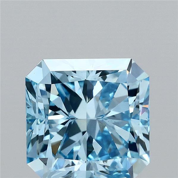 3.10 Ct. Fancy Vivid Blue Radiant Lab Grown Diamond
