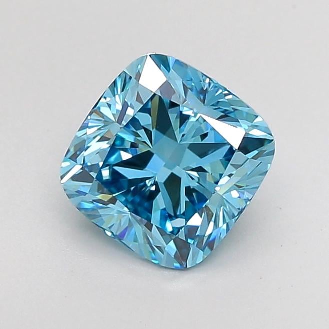 2.03 Ct. Fancy Vivid None Blue Cushion Lab Grown Diamond