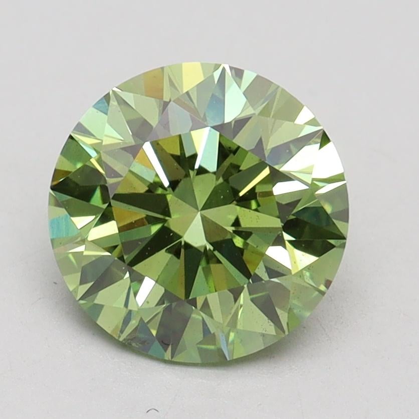 2.00 Ct. Fancy Vivid Green Round Lab Grown Diamond