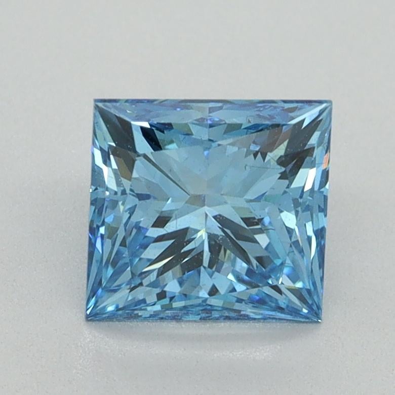 1.55 Ct. Fancy Vivid Blue Princess Lab Grown Diamond