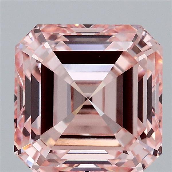 3.08 Ct. Fancy Intense  Pink Asscher Lab Grown Diamond