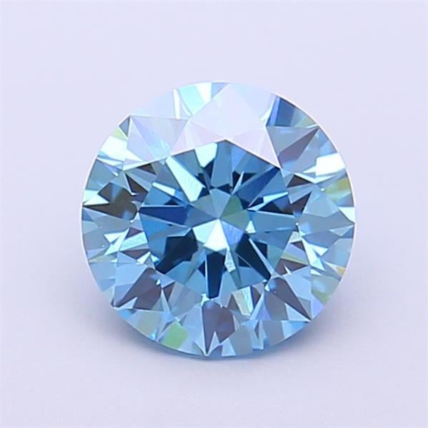1.27 Ct. Fancy Vivid Blue Round Lab Grown Diamond