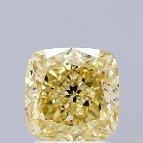 2.01 Ct. Fancy Intense  Yellow Cushion Lab Grown Diamond