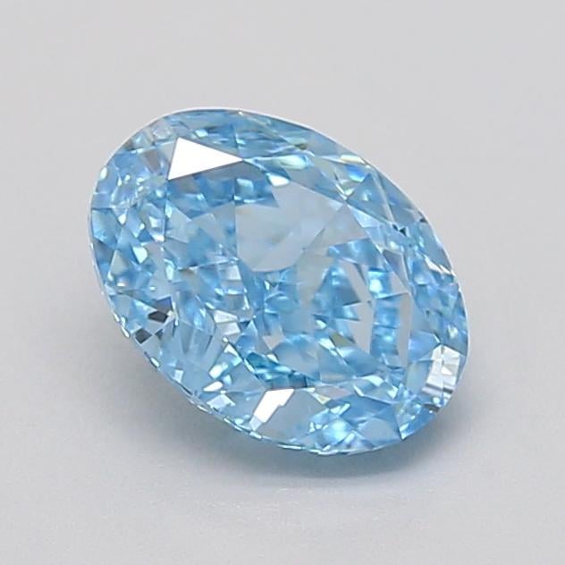 1.06 Ct. Fancy Vivid  Blue Oval Lab Grown Diamond